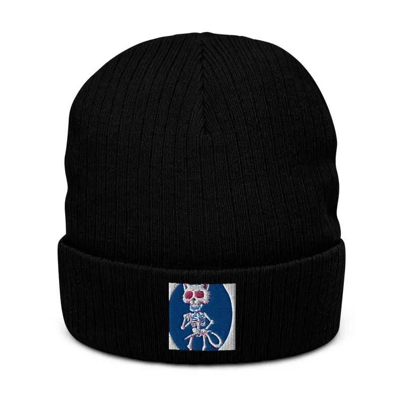 Skeletonichi's Cat Ribbed Beanie